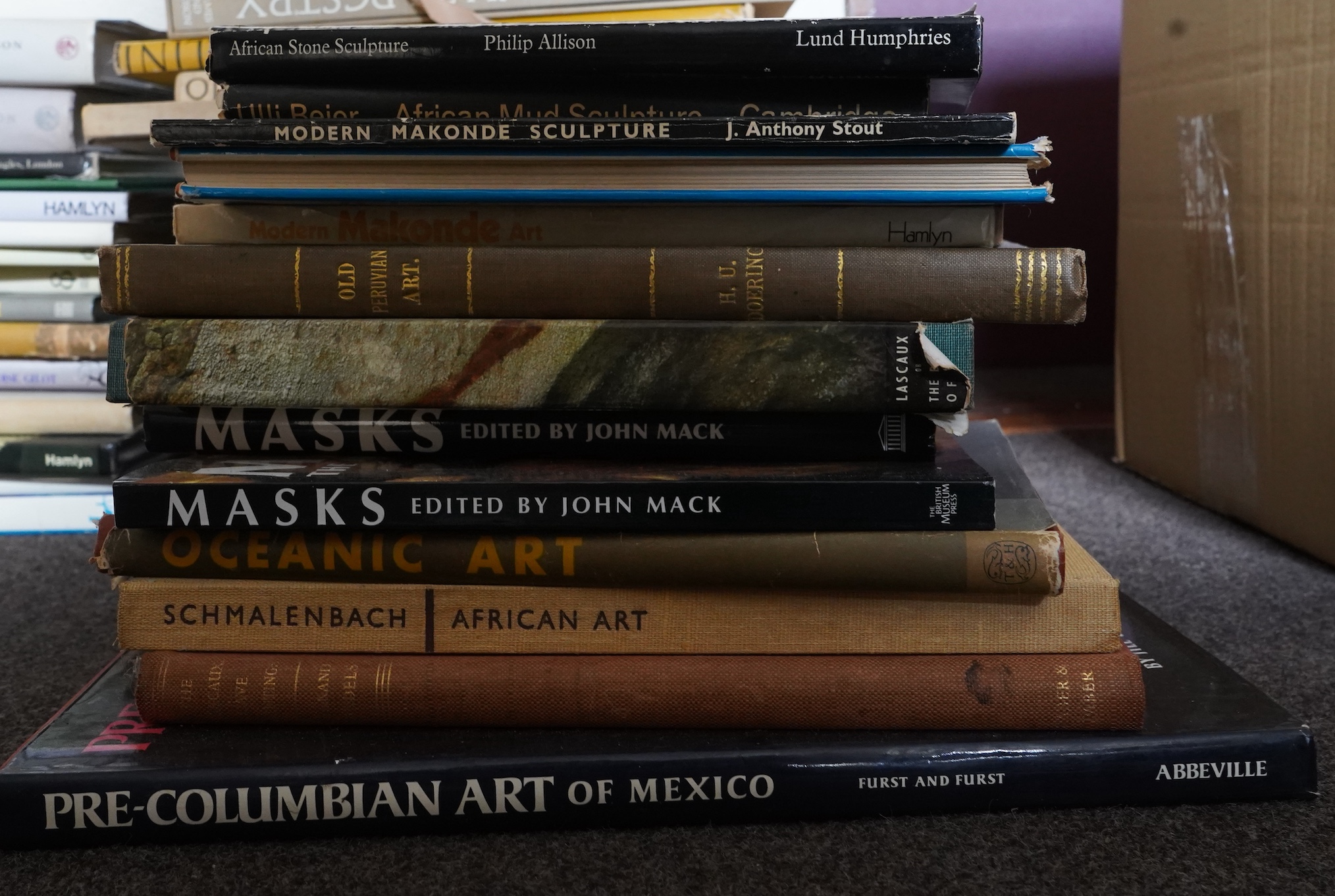 Doering, Heinrich - Old Peruvian Art. photo. illus. (12 coloured); publisher's cloth, folio. Zwemmer, 1936; Furst, J.L. & P.T. - Pre-Columbian Art of Mexico. col. illus.; publisher's cloth and d/wrapper, folio. New York,